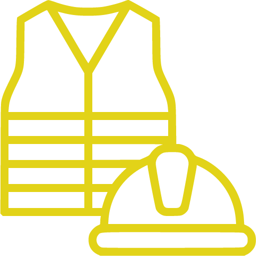 casque et gilet de chantier